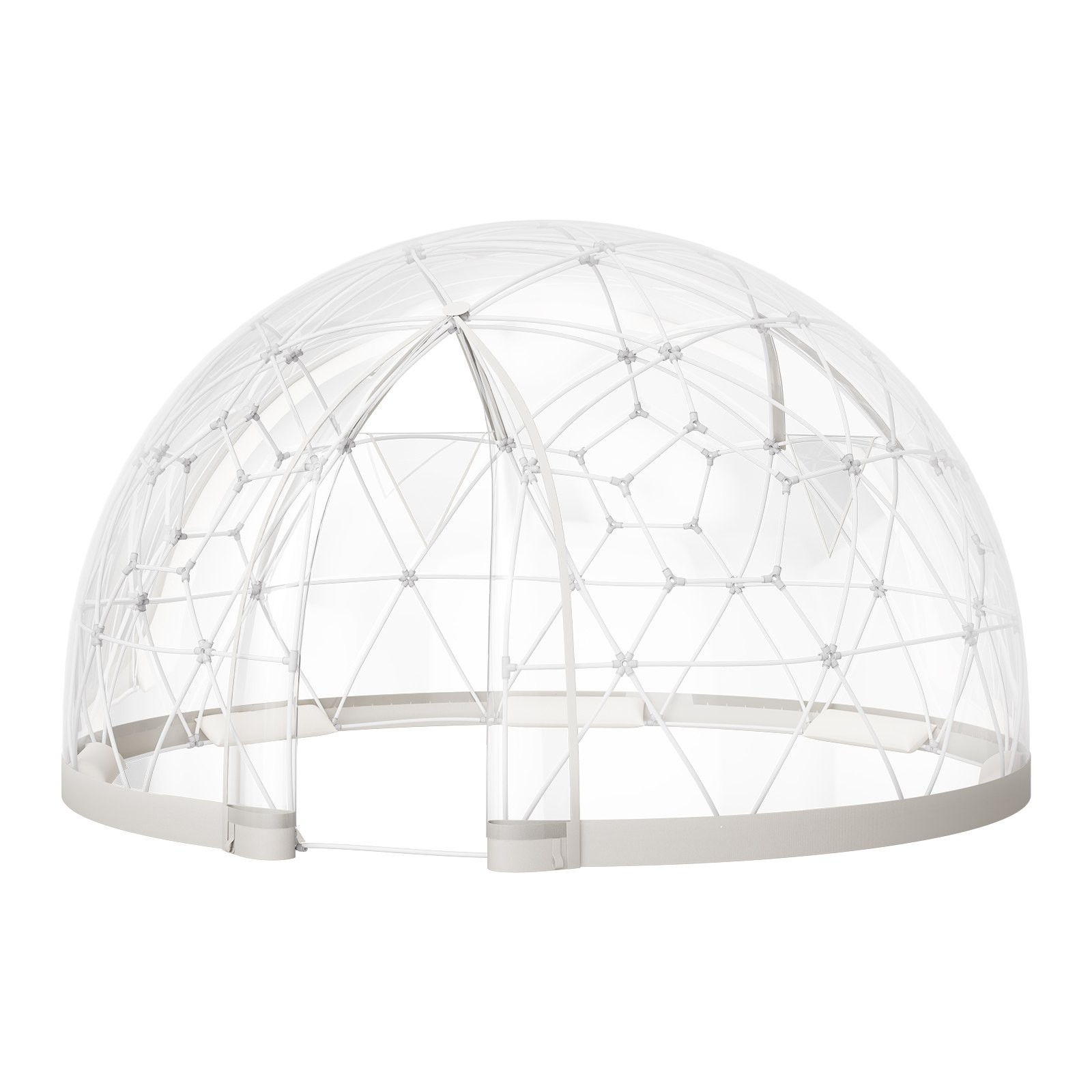 Garden Dome Igloo, 9.5 x 5.7 ft Outdoor Clear Bubble Tent for 2-4 Person, Weathe