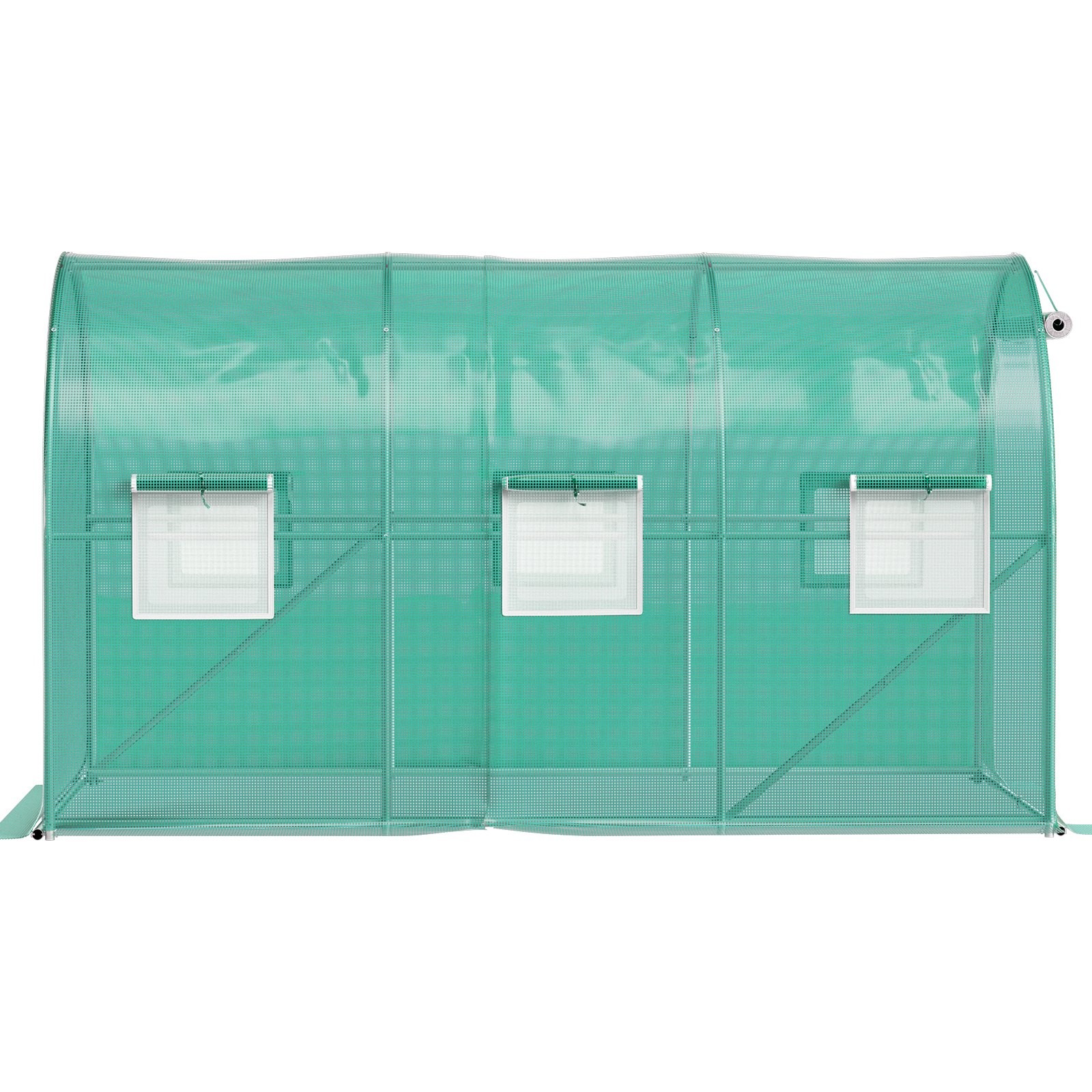 [New]12 x 7 x 7 ft Walk-in Tunnel Greenhouse, Portable Plant Hot House with Galv