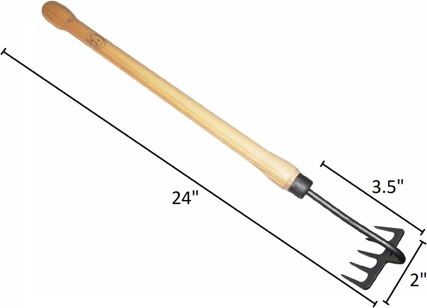 5-Tine Ergonomic Rake – Slip-Resistant Grip, Extended Reach, Tempered Steel