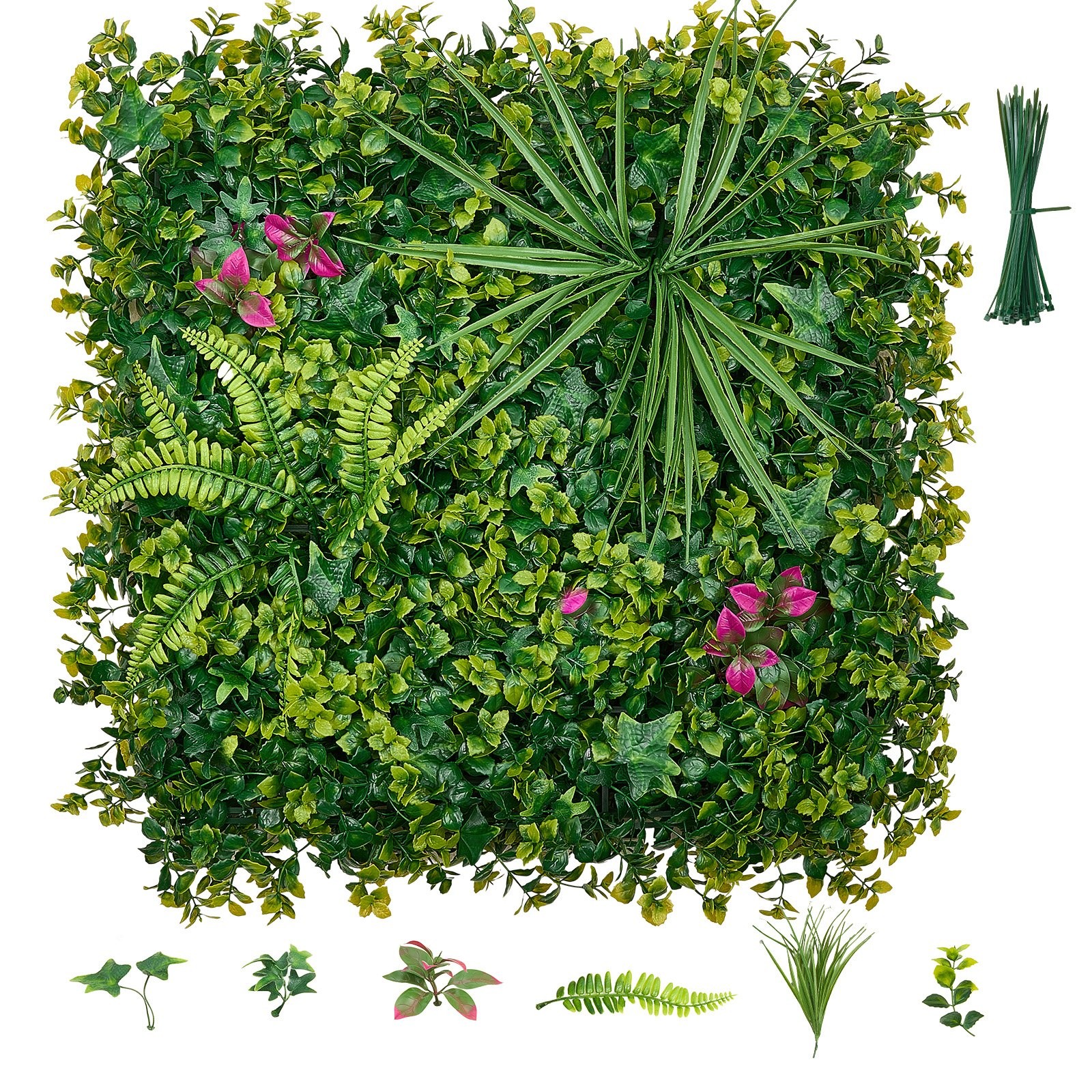 Artificial Plant Wall, 12PCS 20 x 20 in Artificial Boxwood Panels, Greenery Back