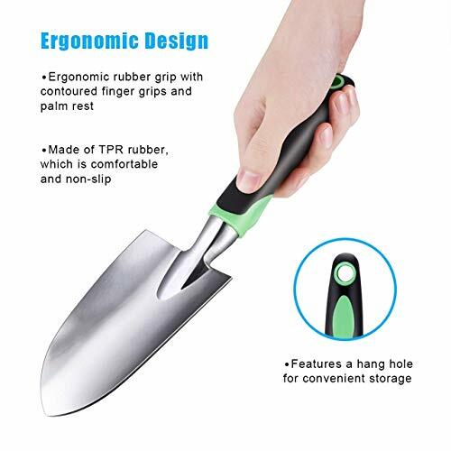 3 Pack Garden Hand Shovel Aluminum Alloy Garden Trowel with Rubber Non-Slip Grip
