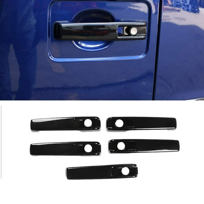 Gloss Black Outside Exterior Door Handle Protector Cover Trim for G-Class4674