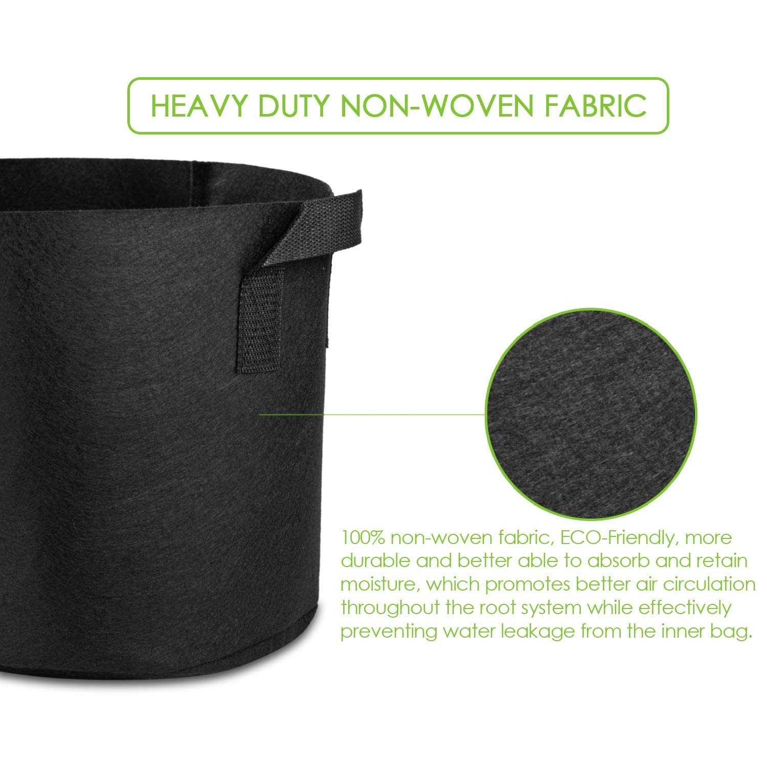 12-Pack 25 Gallon Grow Bags Heavy Duty Container Thickened Nonwoven Fabric Pl…