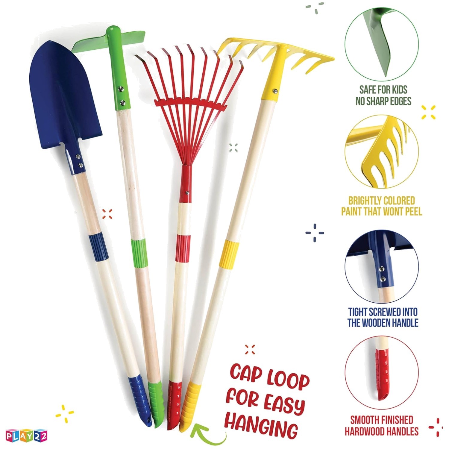 Kids Garden Tool Set – 4-Piece Outdoor Toy Kit