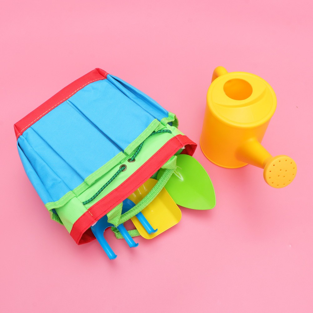 1 Set Colorful Garden Tool Toy with Durable Plastic Handles Mini Gardening Tools