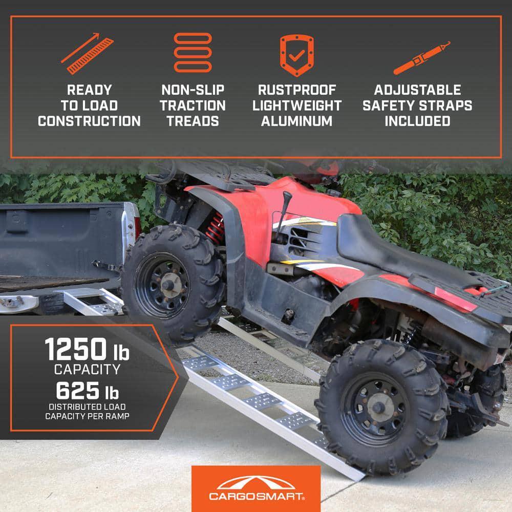 12 in. W x 78 in. L 1250 lbs. Capacity Aluminum Straight Fixed Truck Loading ( 2