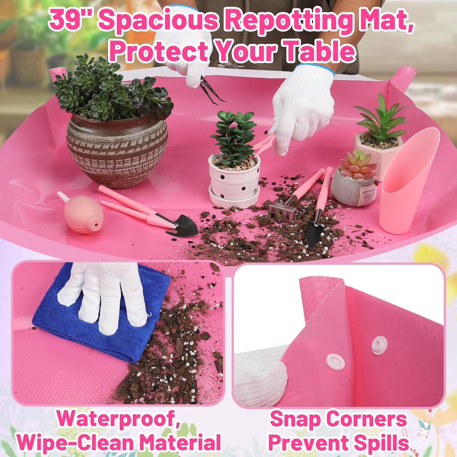 44Pcs Small Gardening Tools Gifts for Women Beginners – Garden Hand Tools Set fo