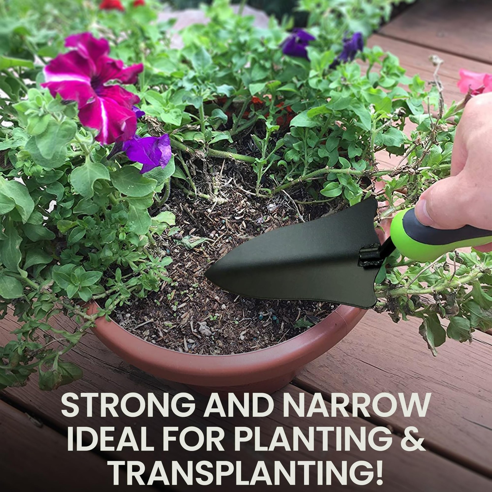 Garden Guru Transplanter Trowel Shovel – High Carbon Steel for Ultimate Stren…