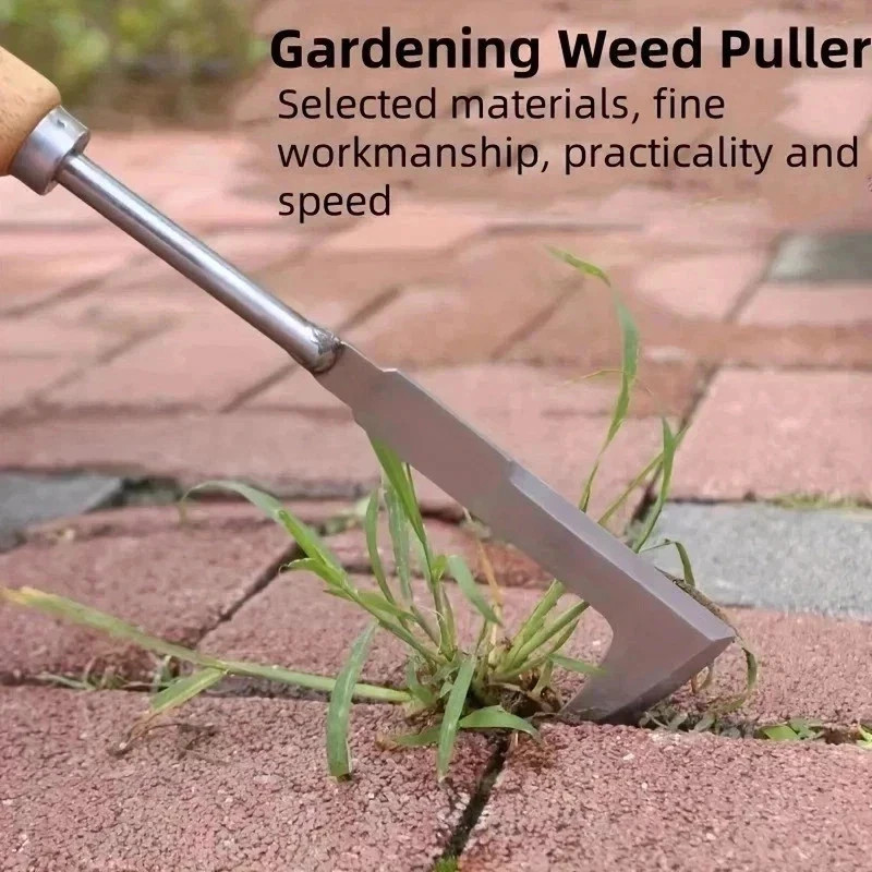 Premium Stainless Steel L-Shaped Weed Remover Tool for Garden, Lawn & Patio