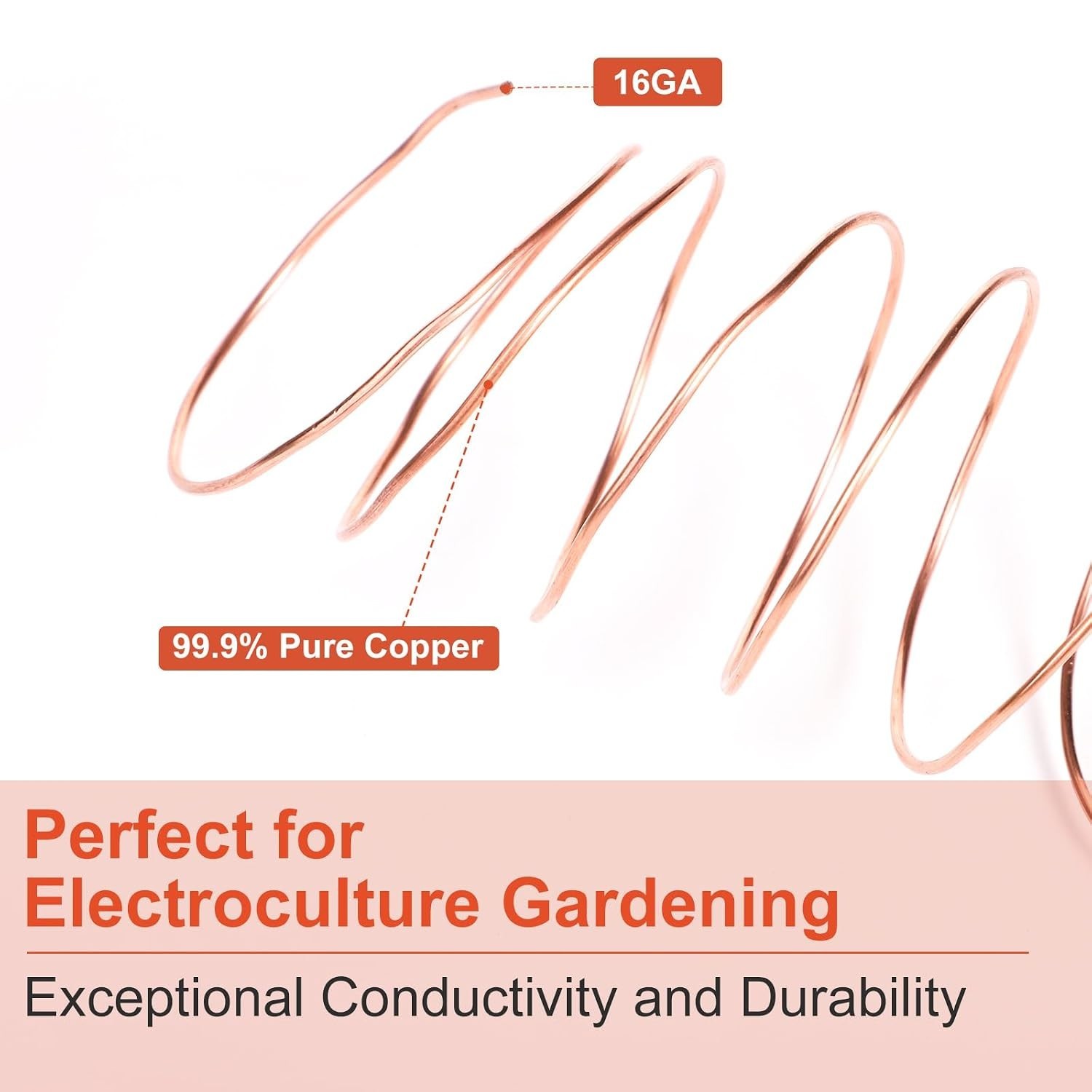 Copper Wire Antenna for Gardening, 65ft Length
