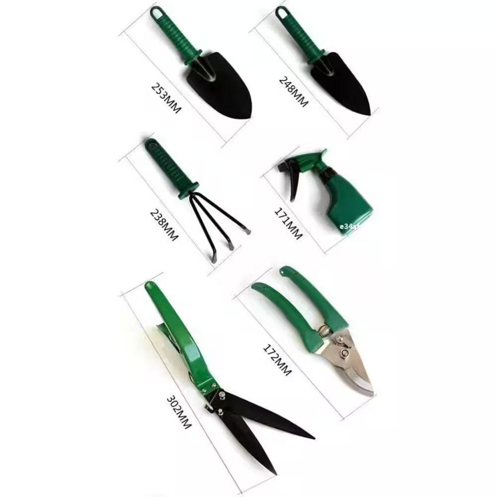 10-Piece Garden Tool Set Hand Gardening Tools Kit Green Non-Slip Handles with Gr