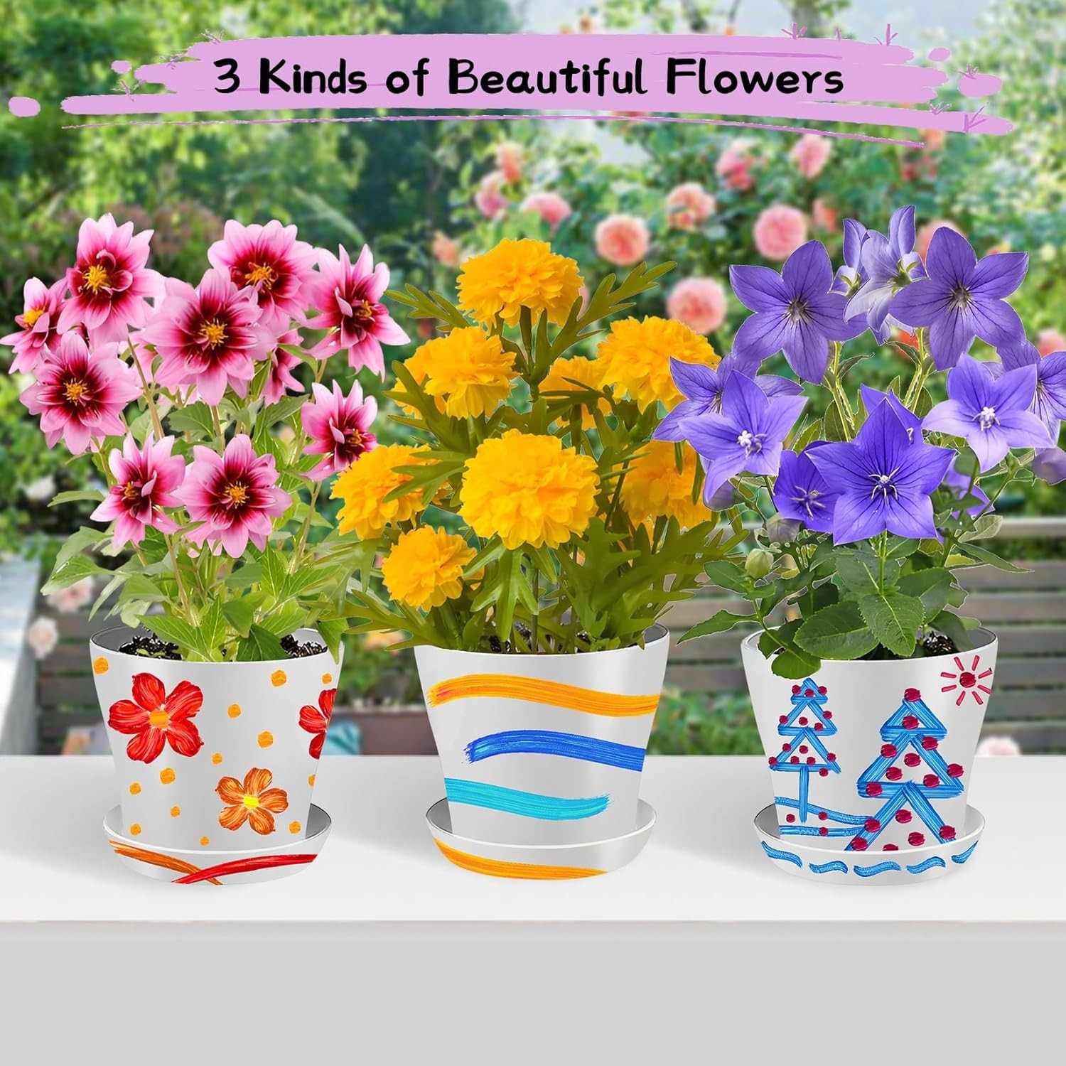 Delightful DIY Flower Pot Painting Kit for Kids – Complete Gardening Experience