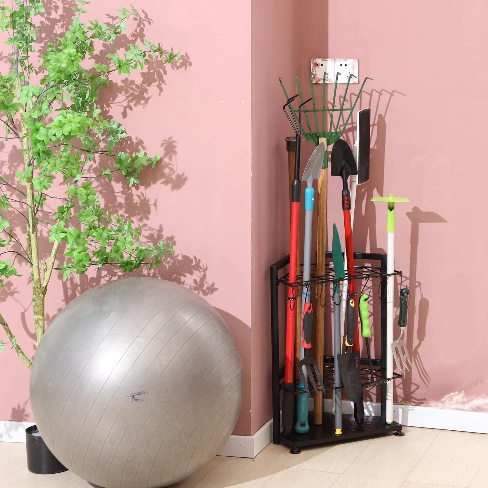YueTong Garden Tool Organizer for Corner,Yard Tools Rack for Garage Storage O…