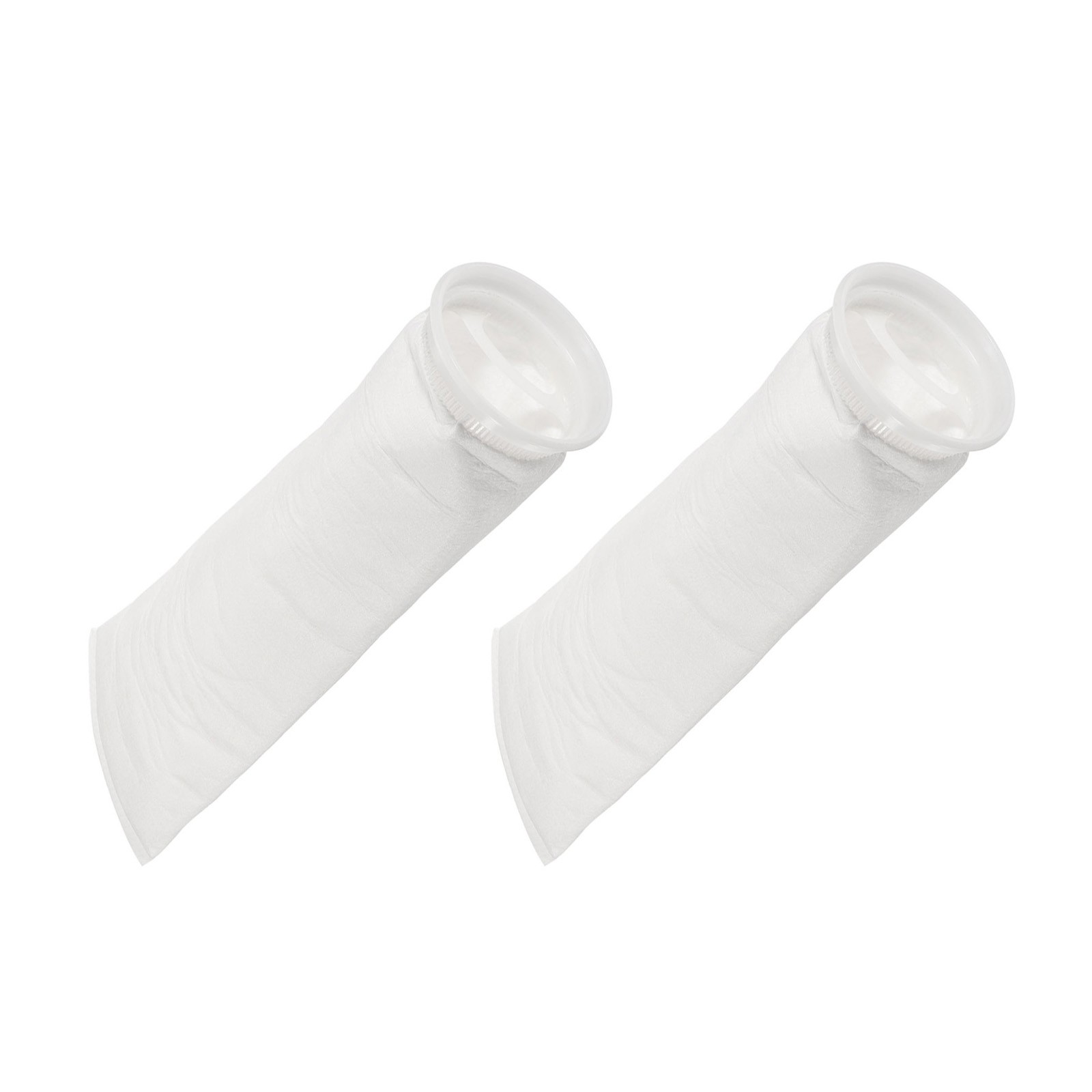 2PCS 4 Inch Ring Filter Socks 1 Micron Mesh Bags Pool Skimmer Basket White