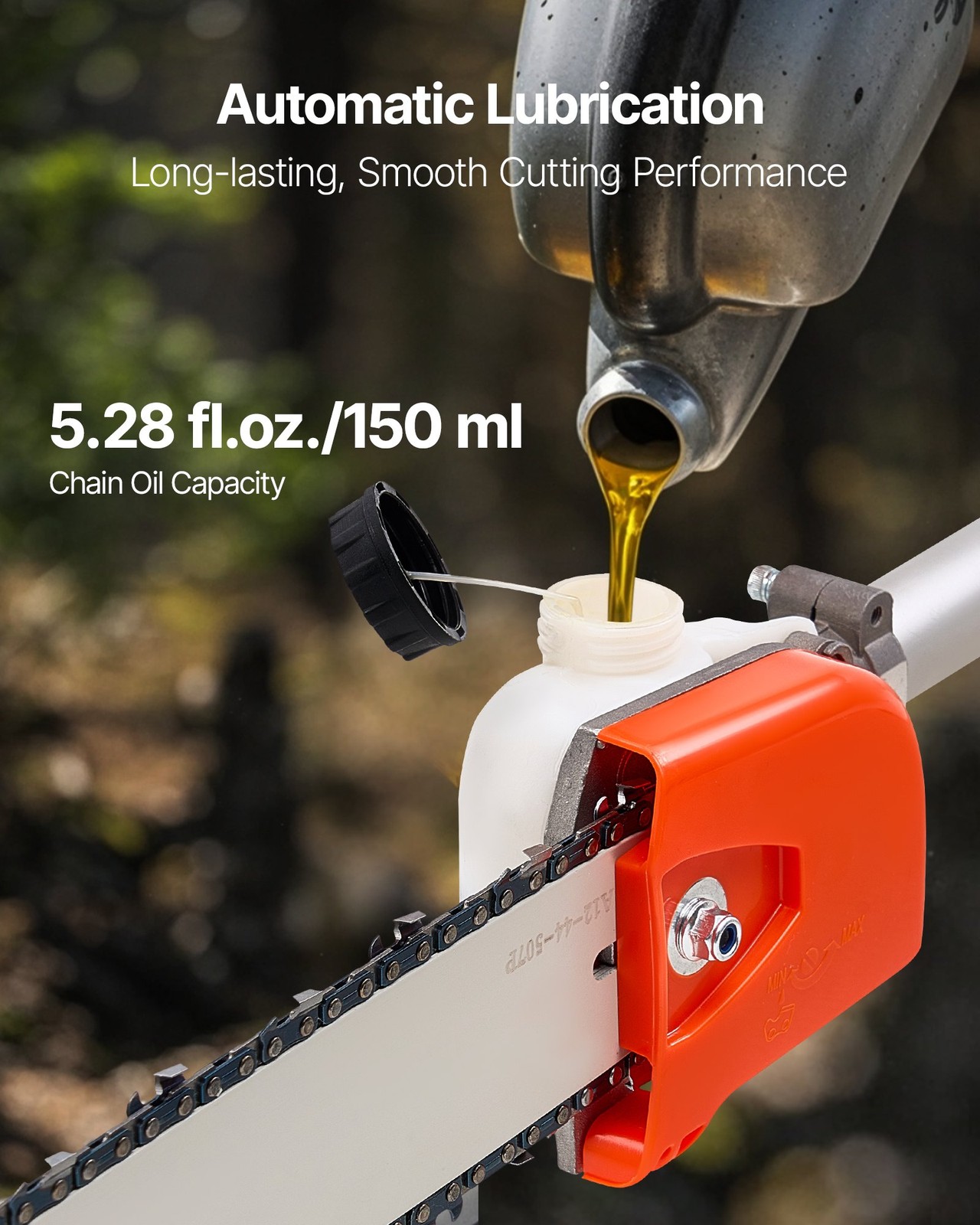 Gas Pole Saw,25CC 2 Stroke Gas Powered Pole Saws with 12 in Cutting Bar,Cordless