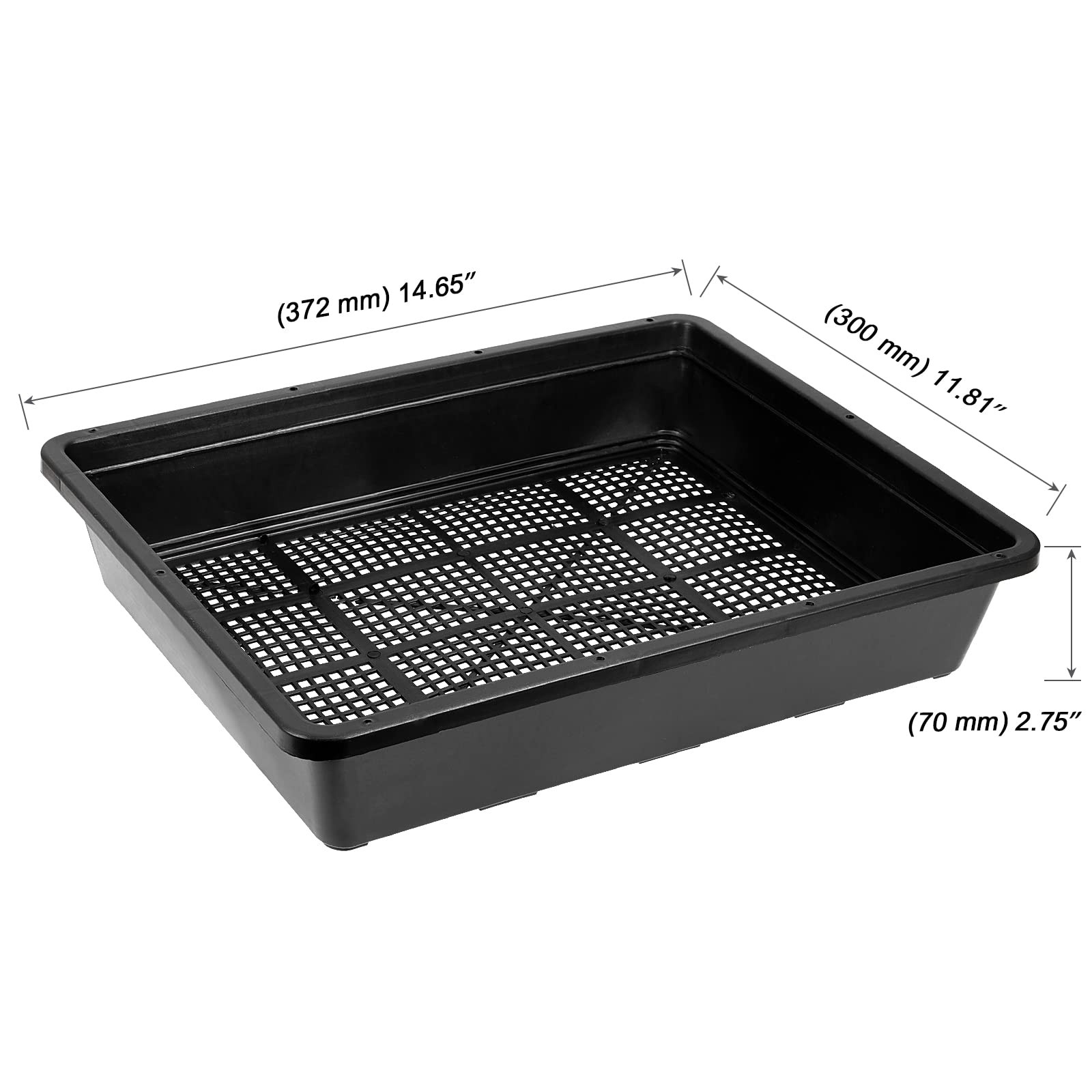 Mouyat 14 Pack 15 X12 Inch Seed Starter Trays Plastic Mesh Bottom Growing Trays