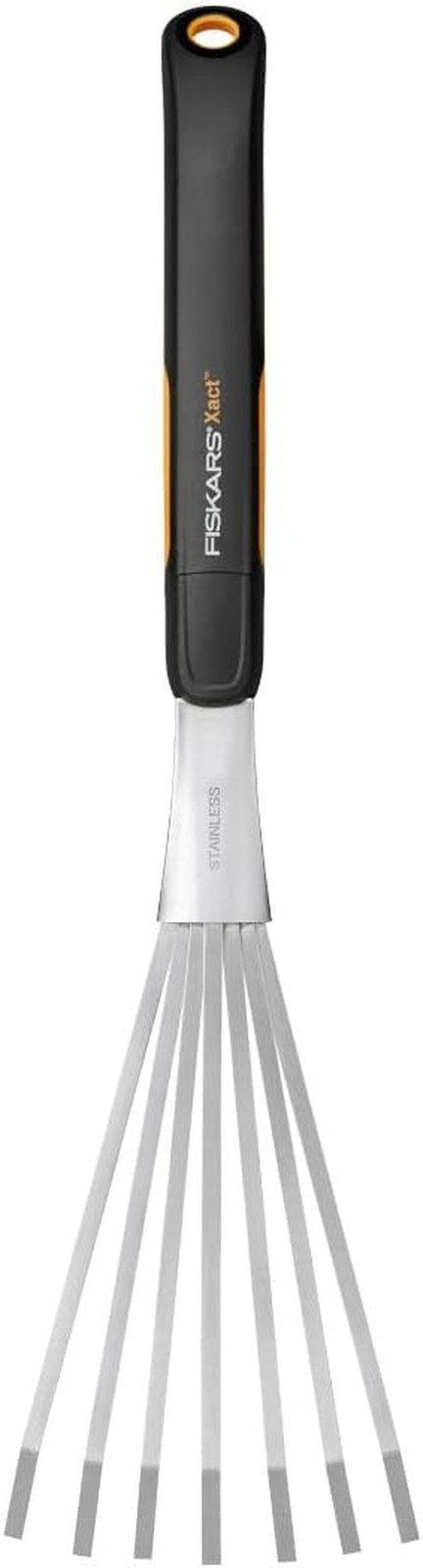 Xact Hand Rake, Heavy Duty Gardening Hand Tool with Ergonomic Handle and Hanging