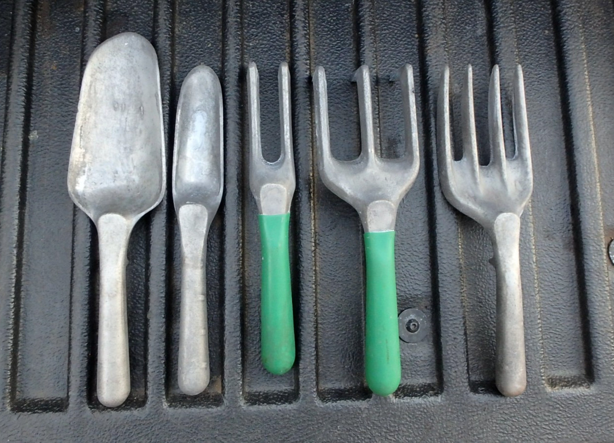 Lot of 5 – Vintage (AS) Allen Simpson Garden Tools, Made in Canada, Good Cond.