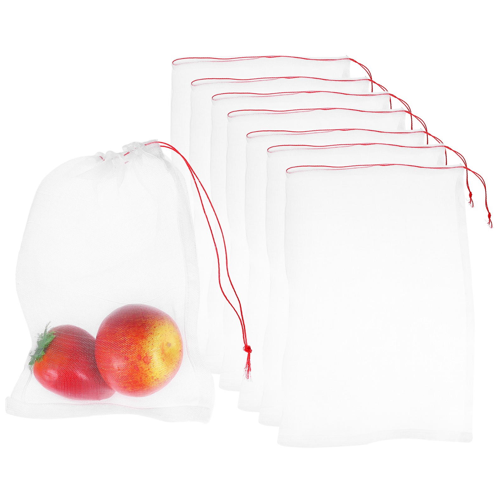 10Pcs Mesh Net, Netting Bags 21.7×13.8 inch 40D Garden Mesh Netting White