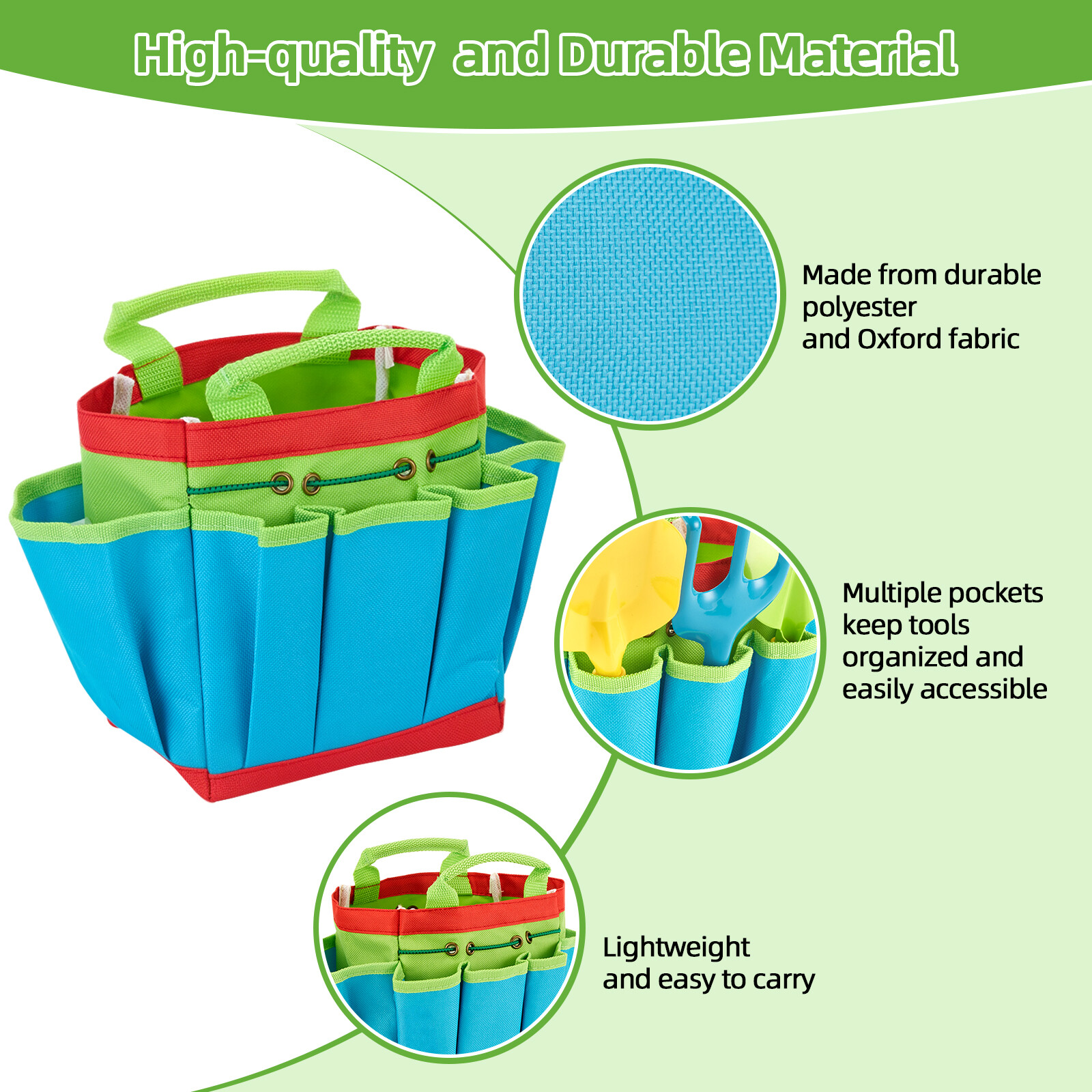 6pcs Childern Gardening Set Kids Garden Tools Fun Toys Shovel Rake Watering Can