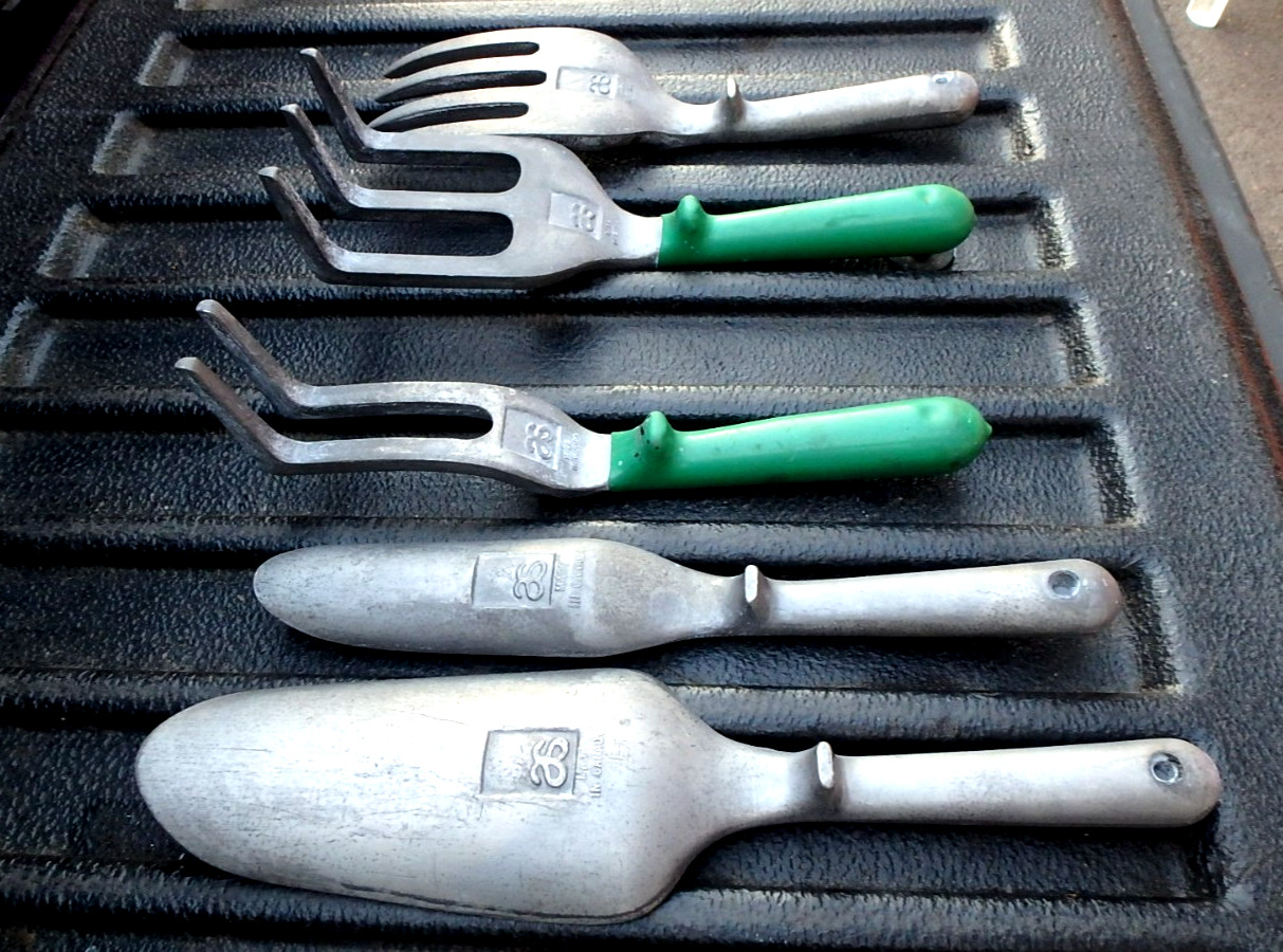 Lot of 5 – Vintage (AS) Allen Simpson Garden Tools, Made in Canada, Good Cond.