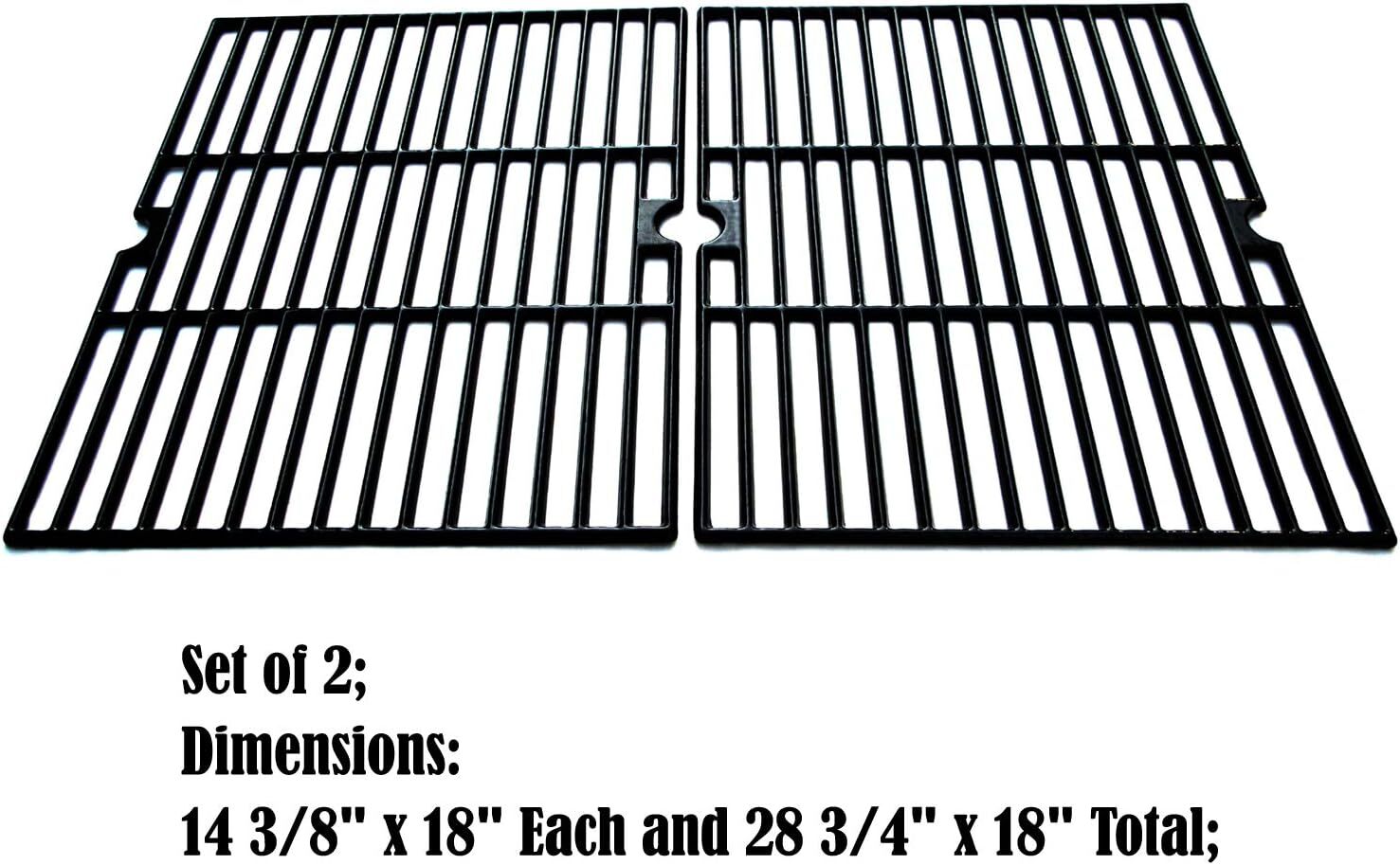 Porcelain Cast Iron Cooking Grid Grates 2pc 14 3/8″ for Ducane Affinity Uniflame