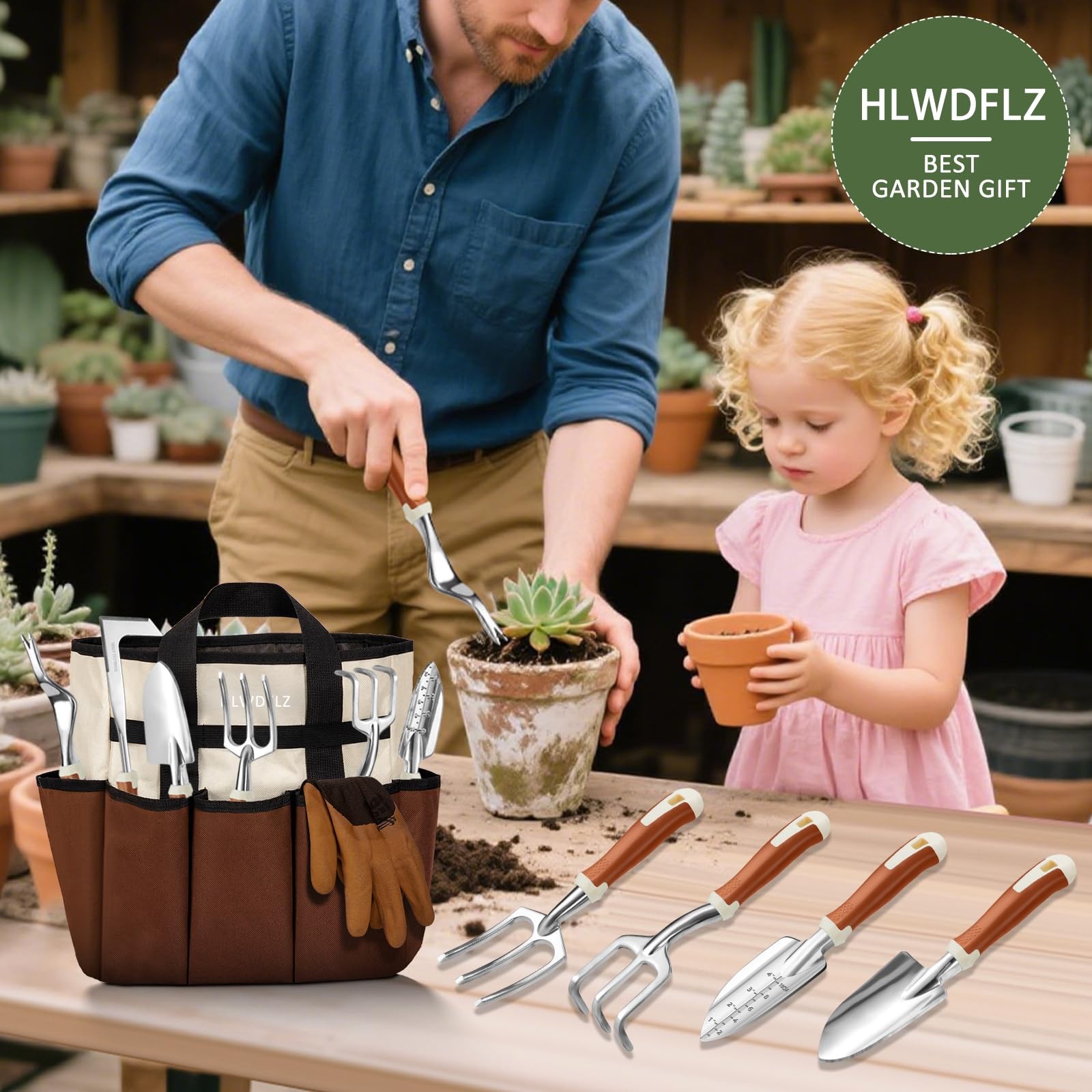 Garden Tool Set, 12 Pcs Heavy Duty Floral Gardening Tools Kit with Gardening …