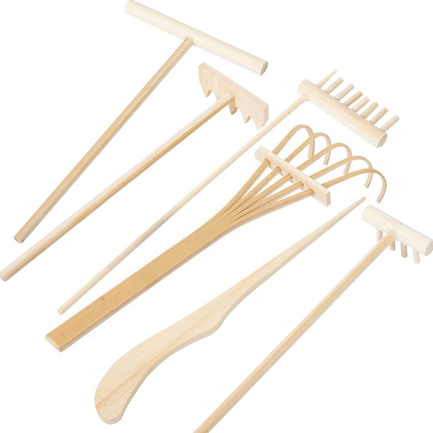 6-Piece Mini Zen Garden Rake Tools for Home Office Desktop Decoration, 6 Styles