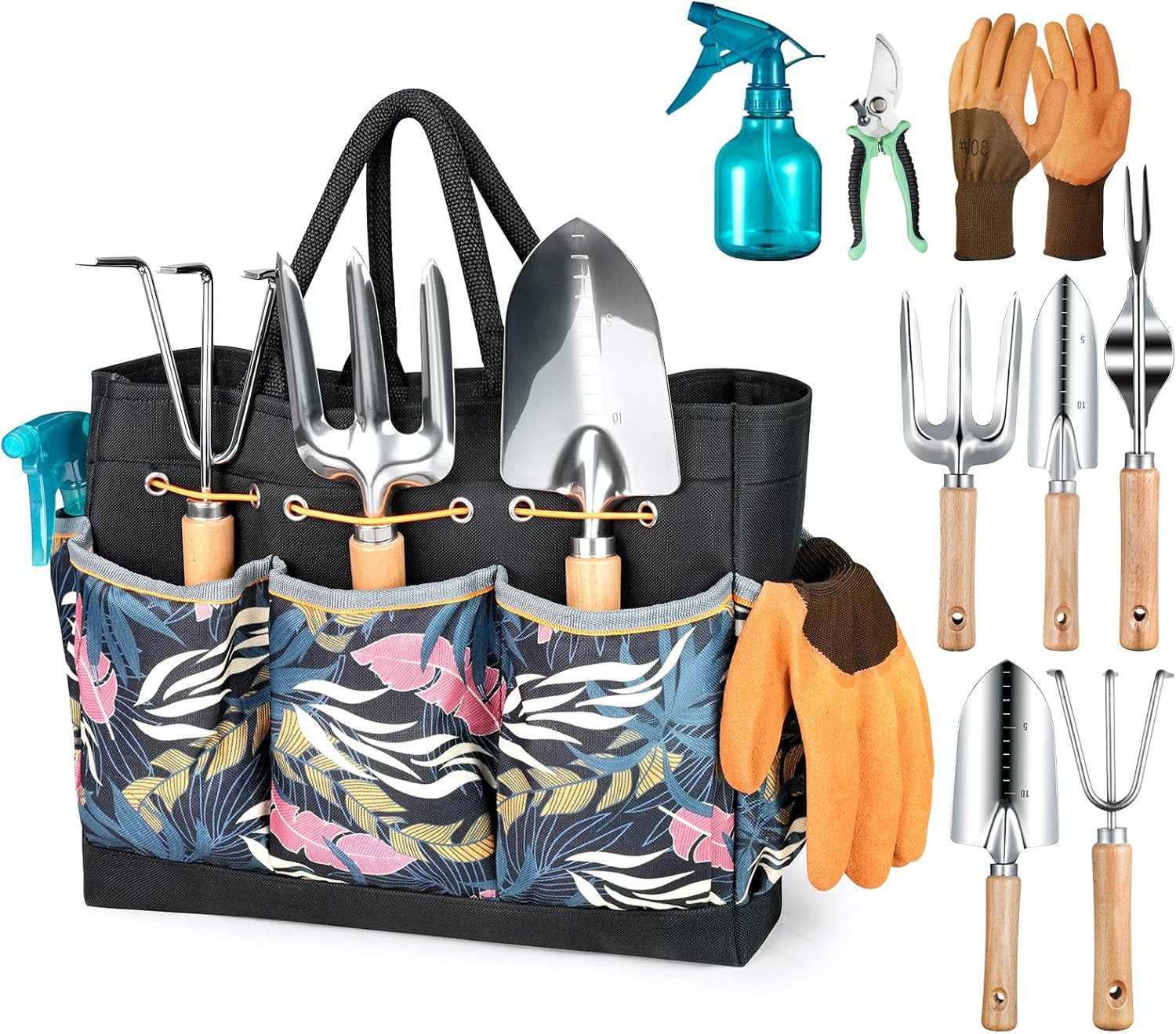 Gardening Tools 9-Piece Heavy Duty Garden Hand Tools with Fashion and Durable Ga