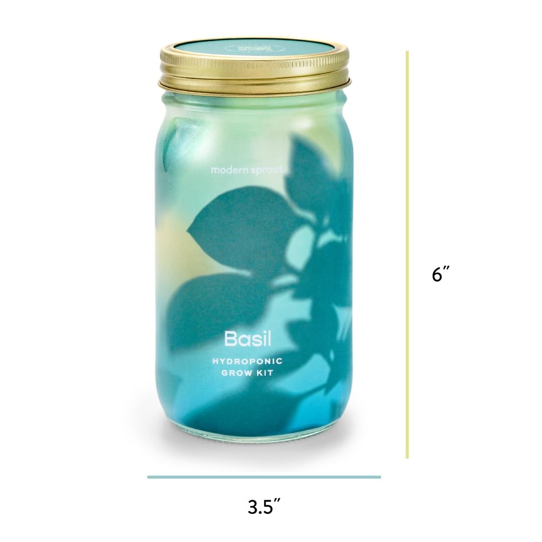 Modern Sprout Mason Garden Jar – Growing System Kit W/Organic Herb