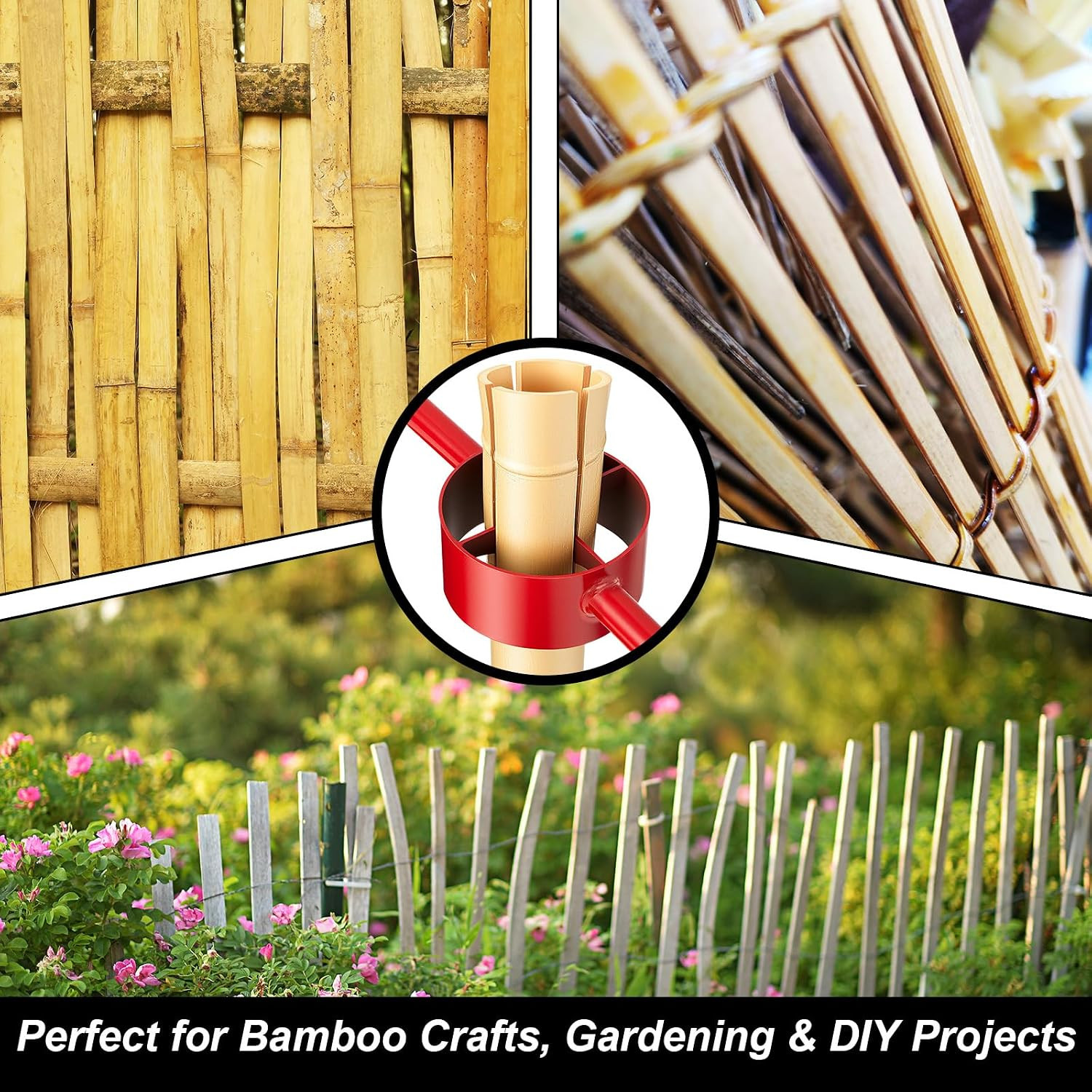 Bamboo Splitter 5.5 Inch Bamboo Split Steel Manual Dividing Splitting Tool with