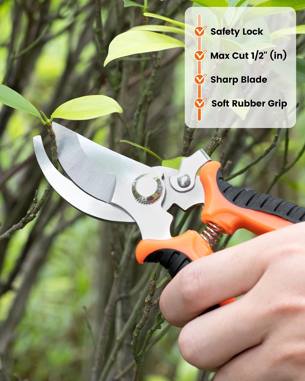 LANNIU 7-Piece Gardening Tools Set black