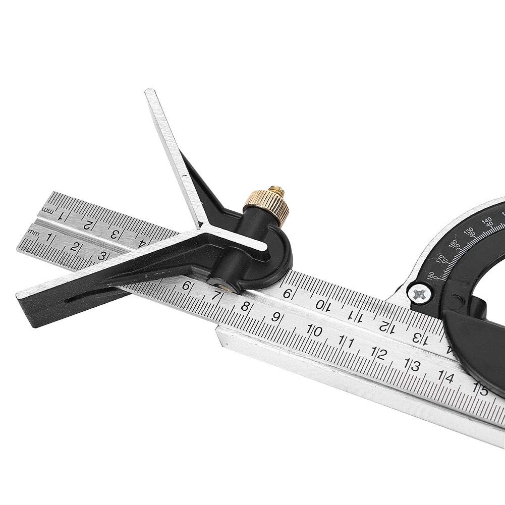 125 Stainless Steel T Ruler Combination Set Protractor Stainless Steel Angle