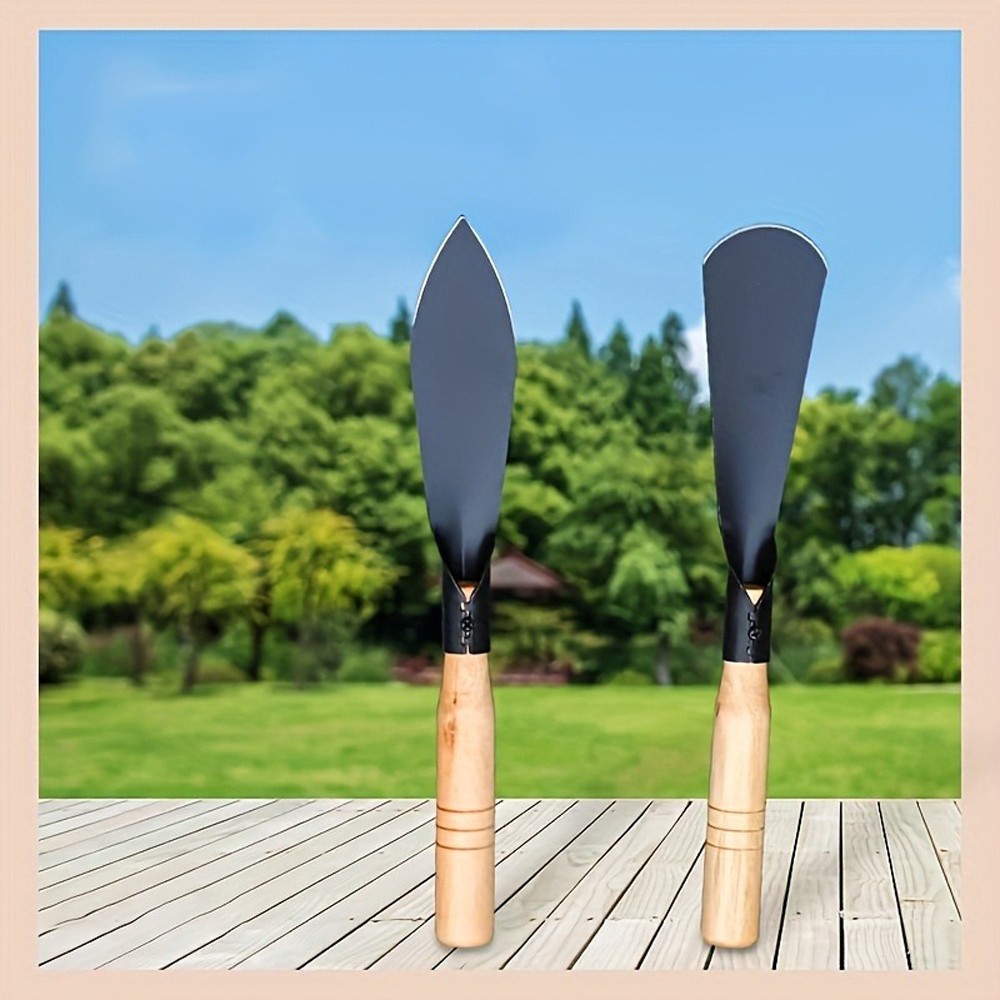 4Piece Durable Small Garden Shovel Set with Wooden Handles fits Vegetable Garden