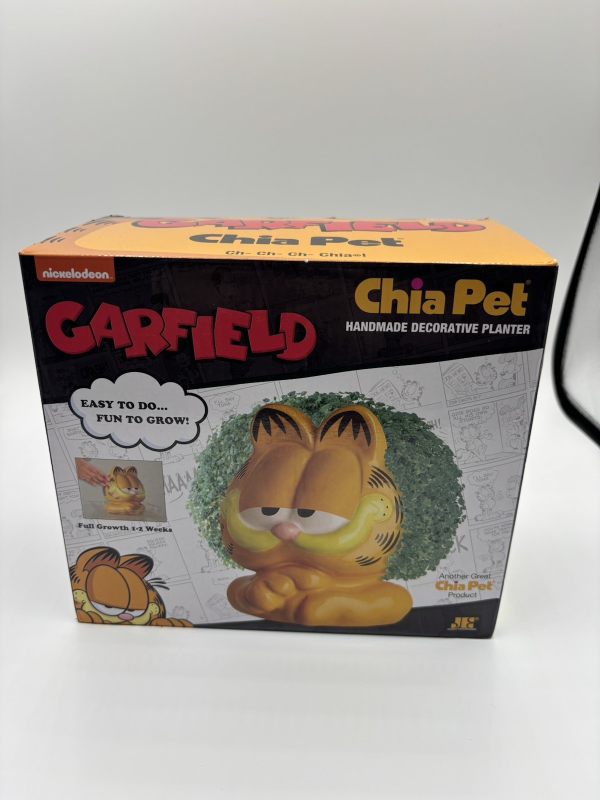 Chia Pet Garfield – W/Seed Pack – Nickelodeon- Colored Painted NEW / Open Box