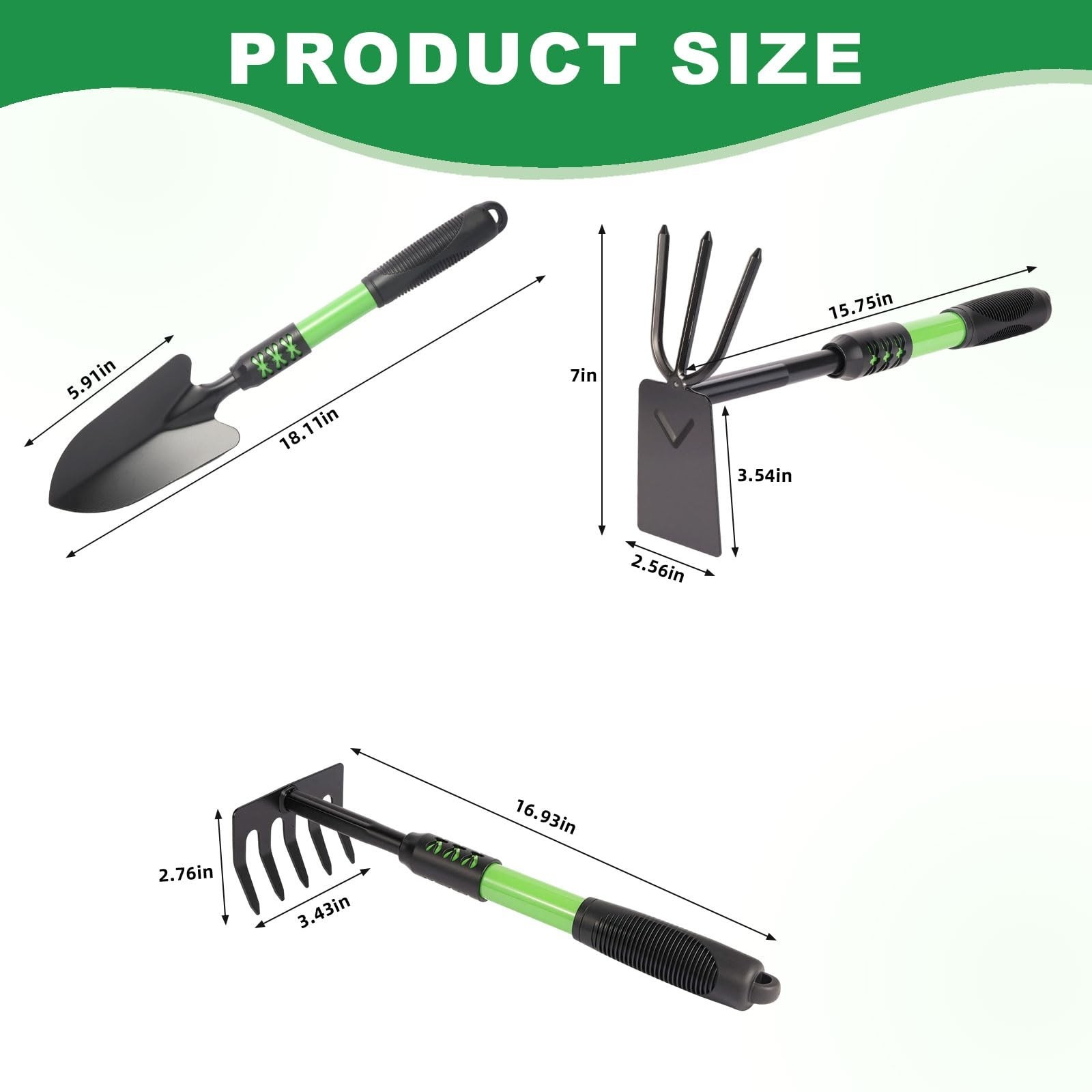 Gardening Tool, 3 Pack Lightweight Heavy Duty Spade Shovel, Garden Tools and …