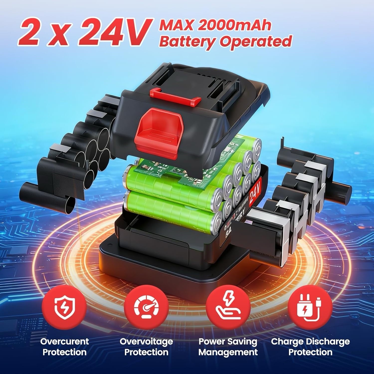 ALSO GO 24V Electric Weed Wacker, Cordless Grass Trimmer, 3 in 1 Weed Trimmer…