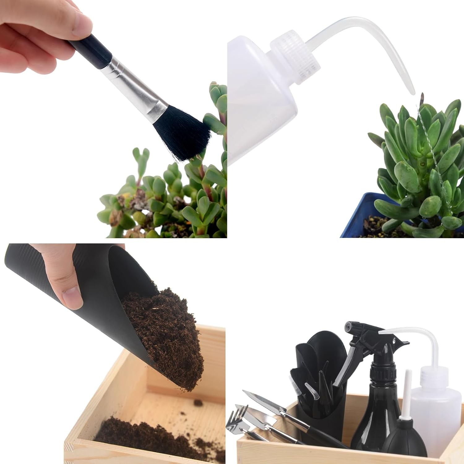 Mini Garden Hand Transplanting Succulent Tools Set 19.7″ Thick Garden Hand