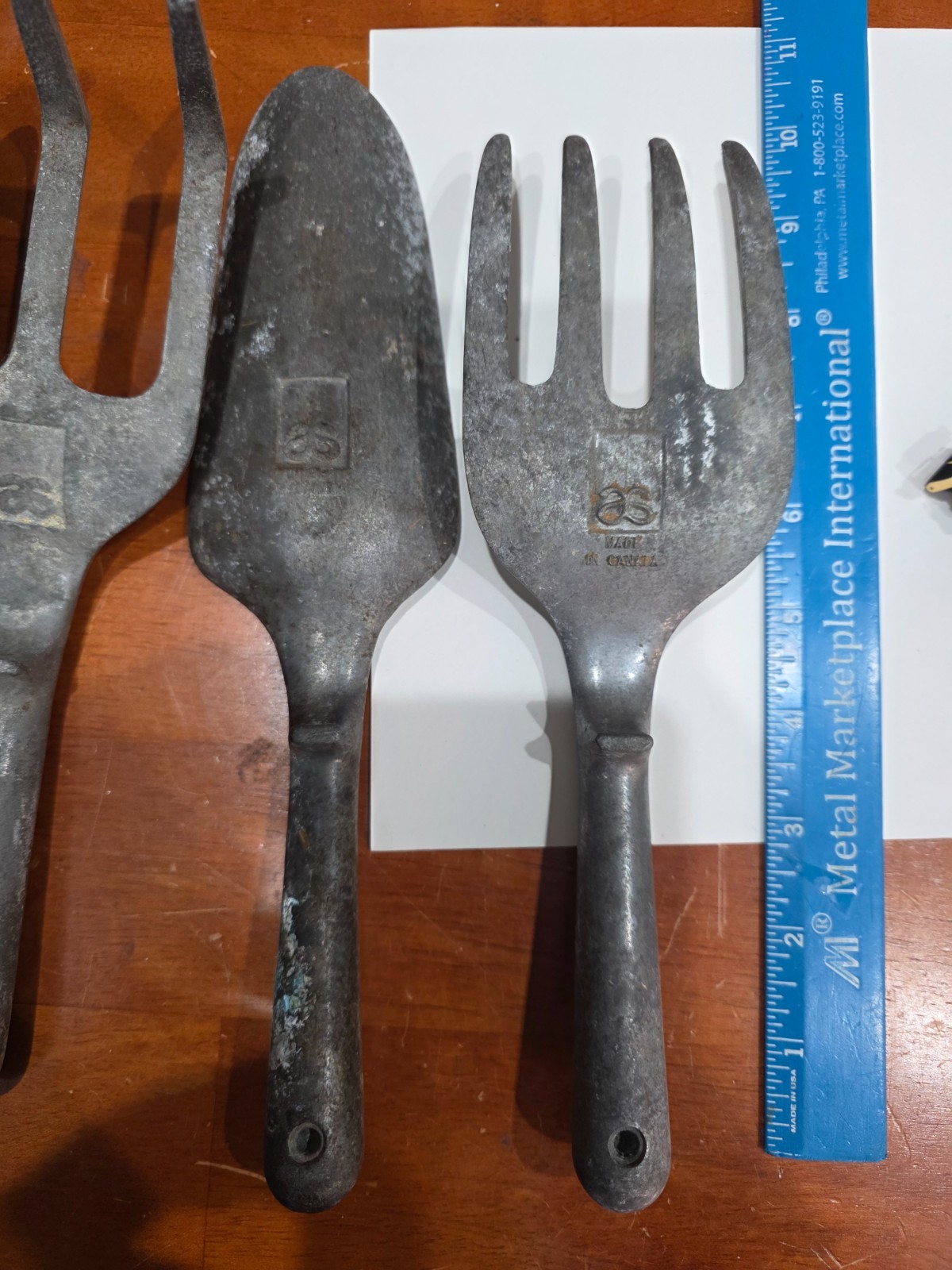 Vintage Allen Simpson AS Aluminum Garden Tools Set of 4 Made in Canada EUC