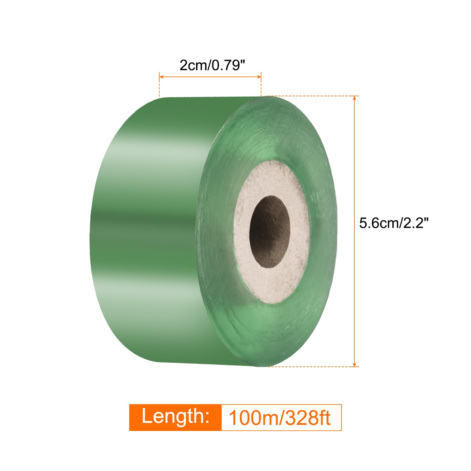 4 Rolls Fruit Tree Grafting Tape 2CM x 100M PE Grafting Film, Green