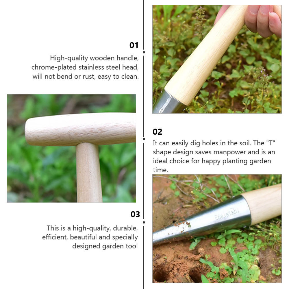 2pcs Small Digging Hoe Dibber Garden Tools Potato Dibber Small Hand Hoe