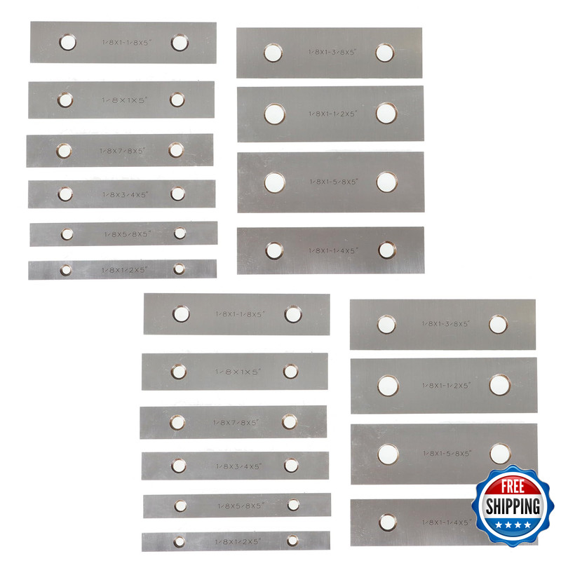Tinvhy 10-Pack 1/8In X 5In Machinist Parallel Set 0.0002In Hardened Precision