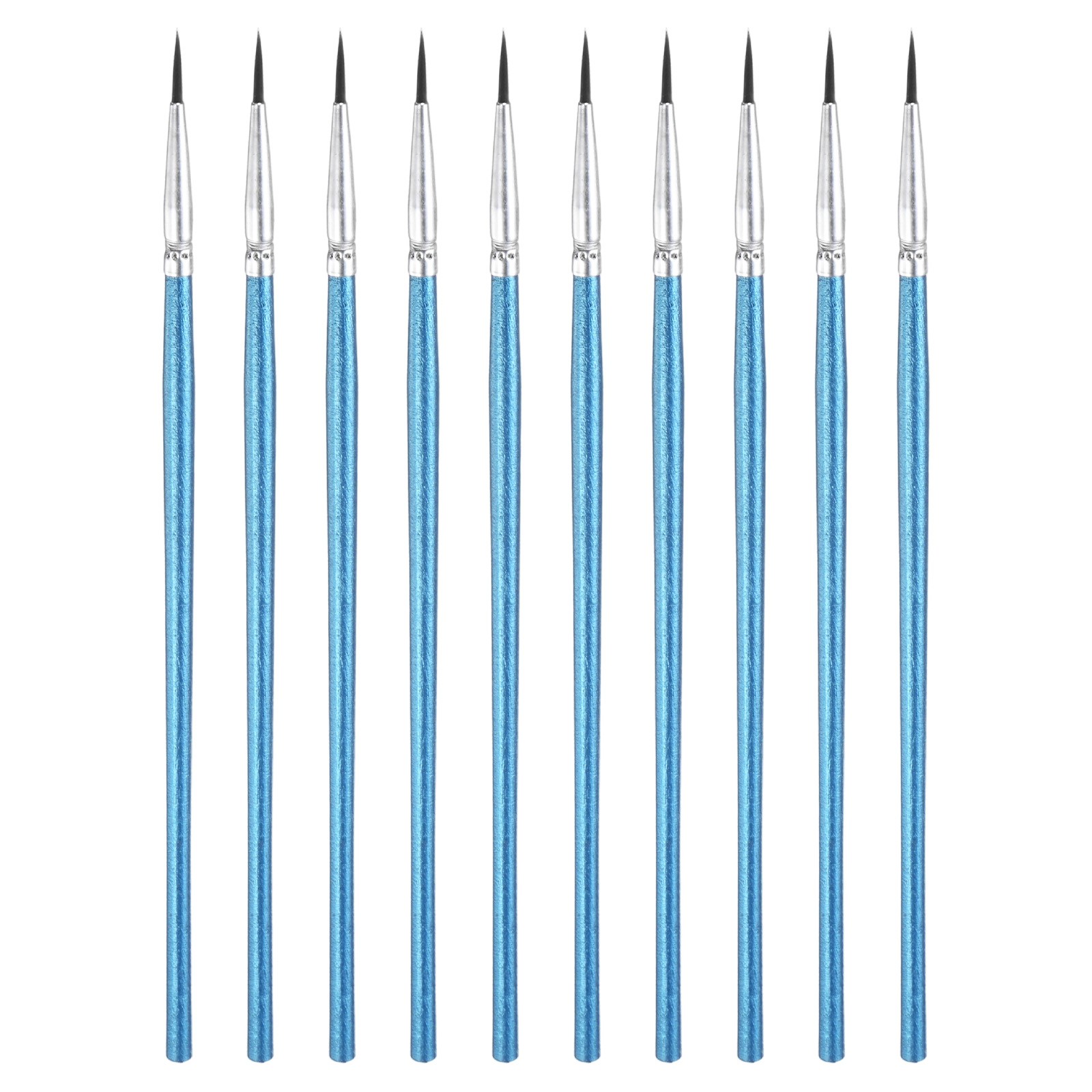 10-Pack Pollinator Brush, 0.5inch/1.2cm Wooden Vegetable Pollinator Pen [Blue]