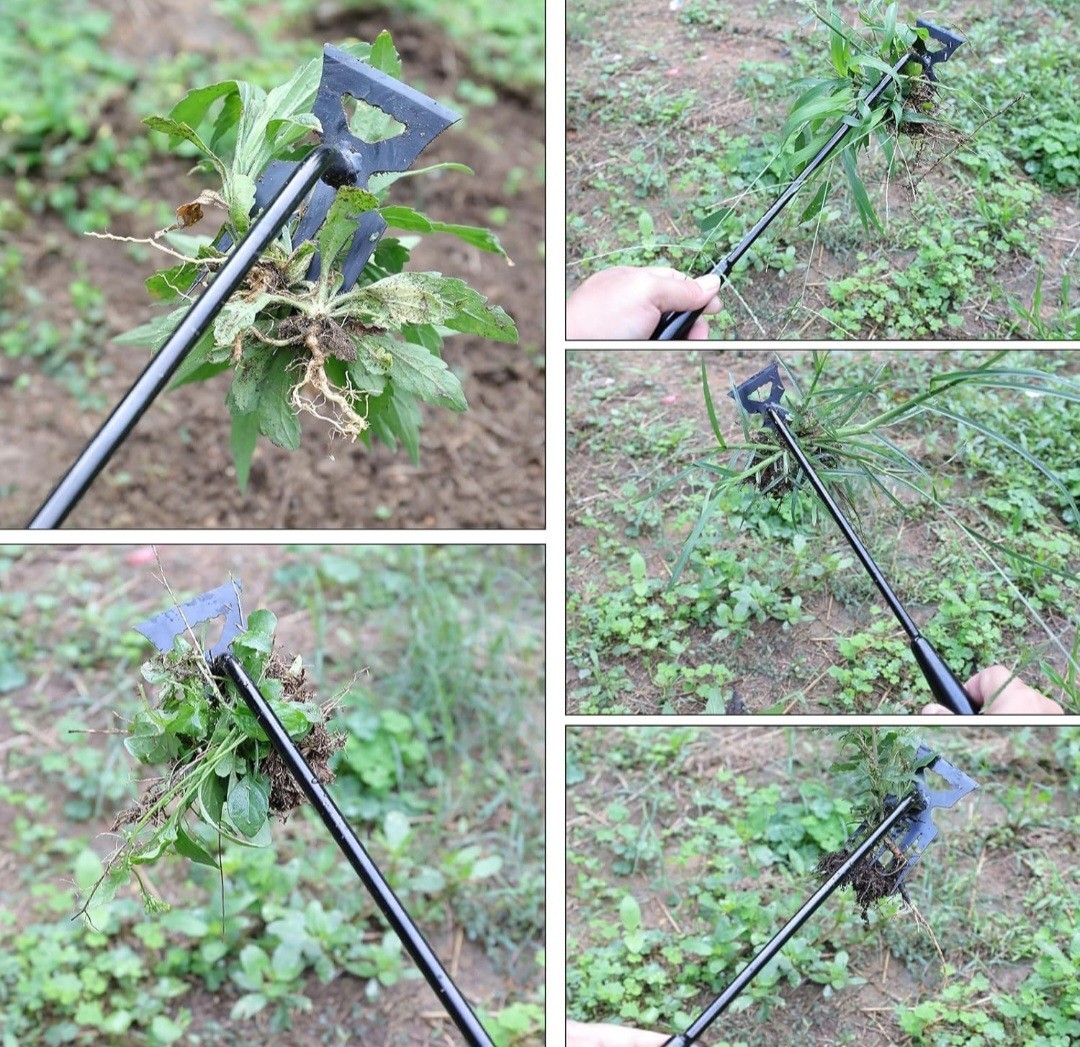 Black Metal Weeding Tool Portable Garden Hand Tool 13.5″