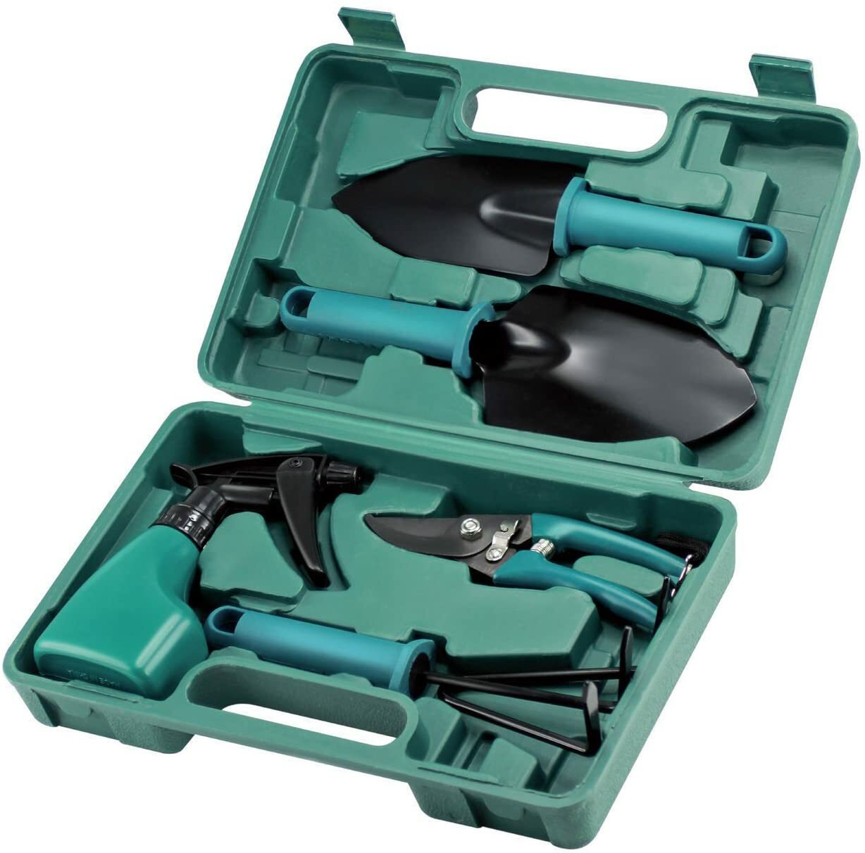 6 Piece Garden Tool Set with Carrying Case
