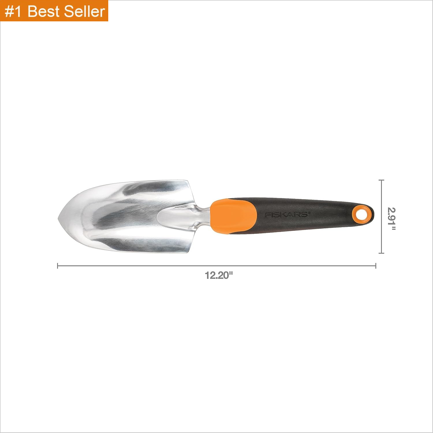 Fiskars Trowel, Heavy Duty Gardening Hand Tool with Hang Hole, for Digging and P