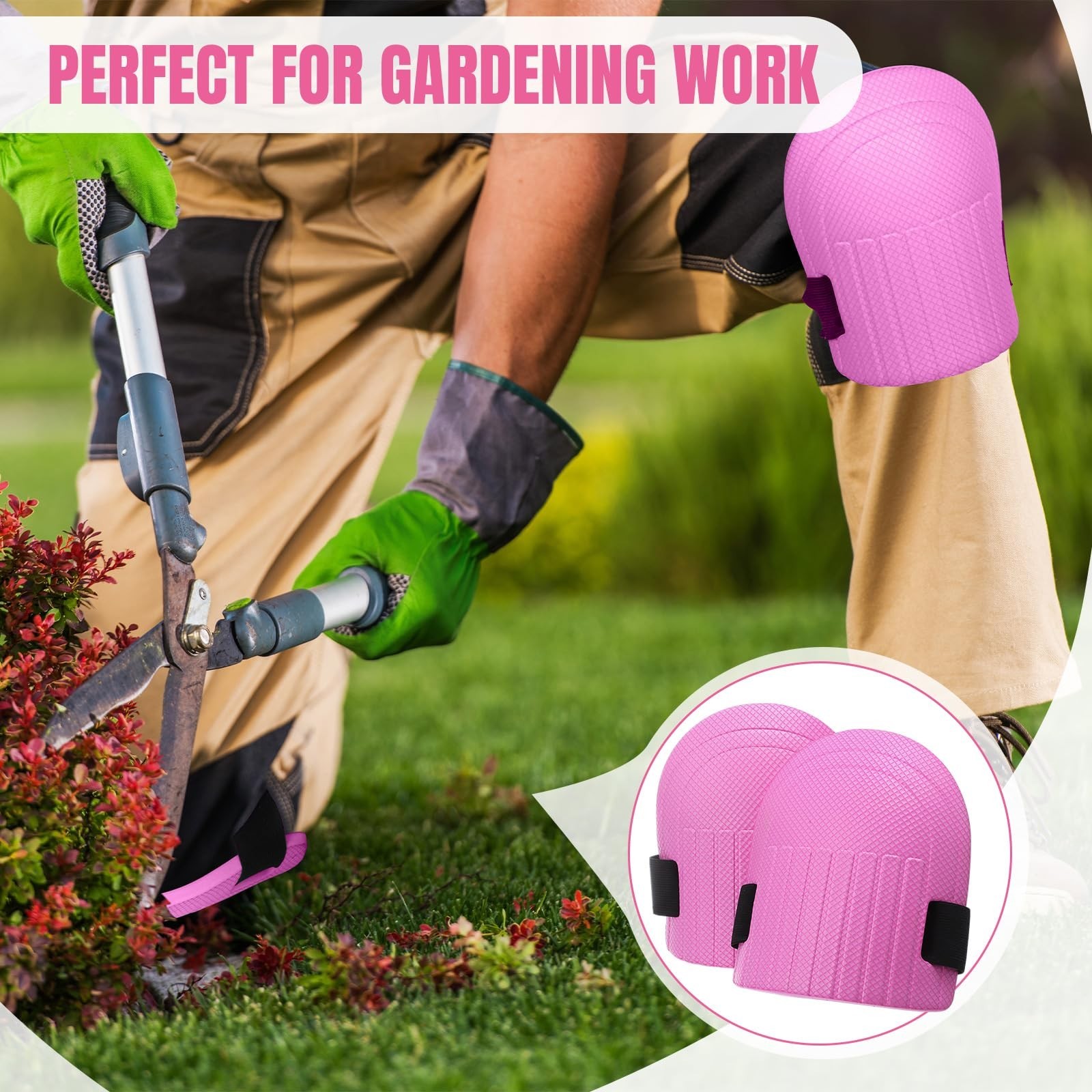 WinnerWhy Gardening Knee Pads for Women and Men Lightweight Waterproof Foam K…