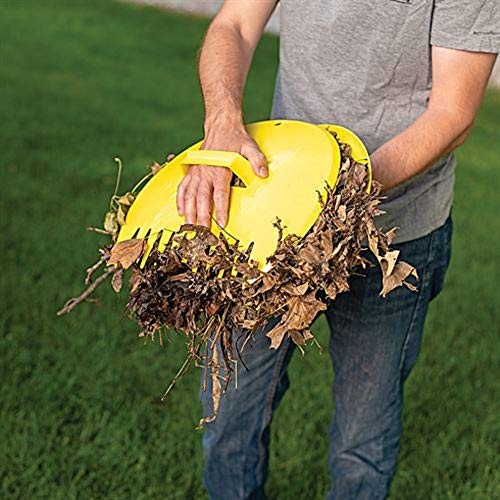 Large Leaf Scoops Hand Rake Claws for Yard Debris & Waste, Yellow (Pair)