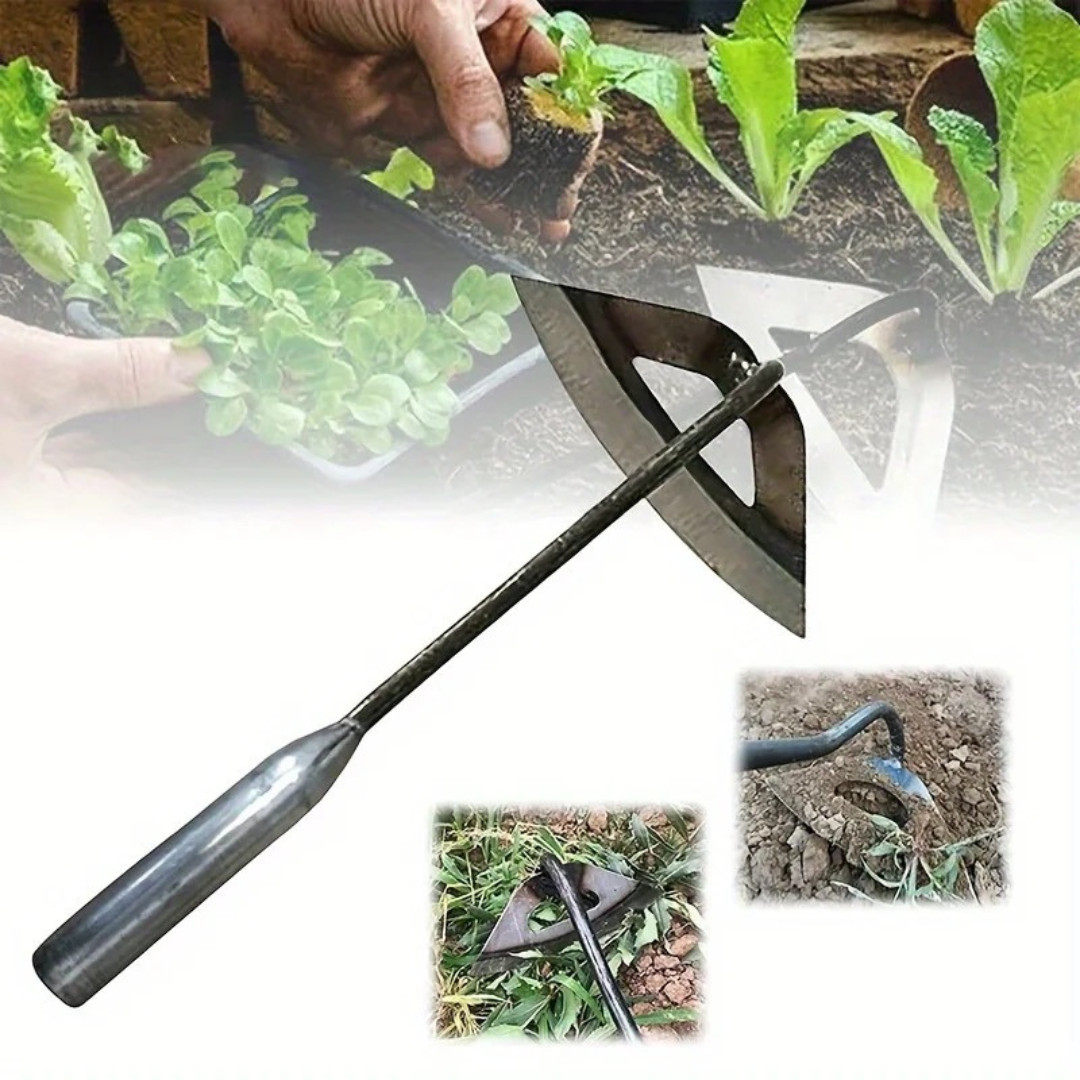 Gardening Tools Hollow Hoe, All-Steel Hardened Hollow Hoe, Sharp Edge Garden Wee