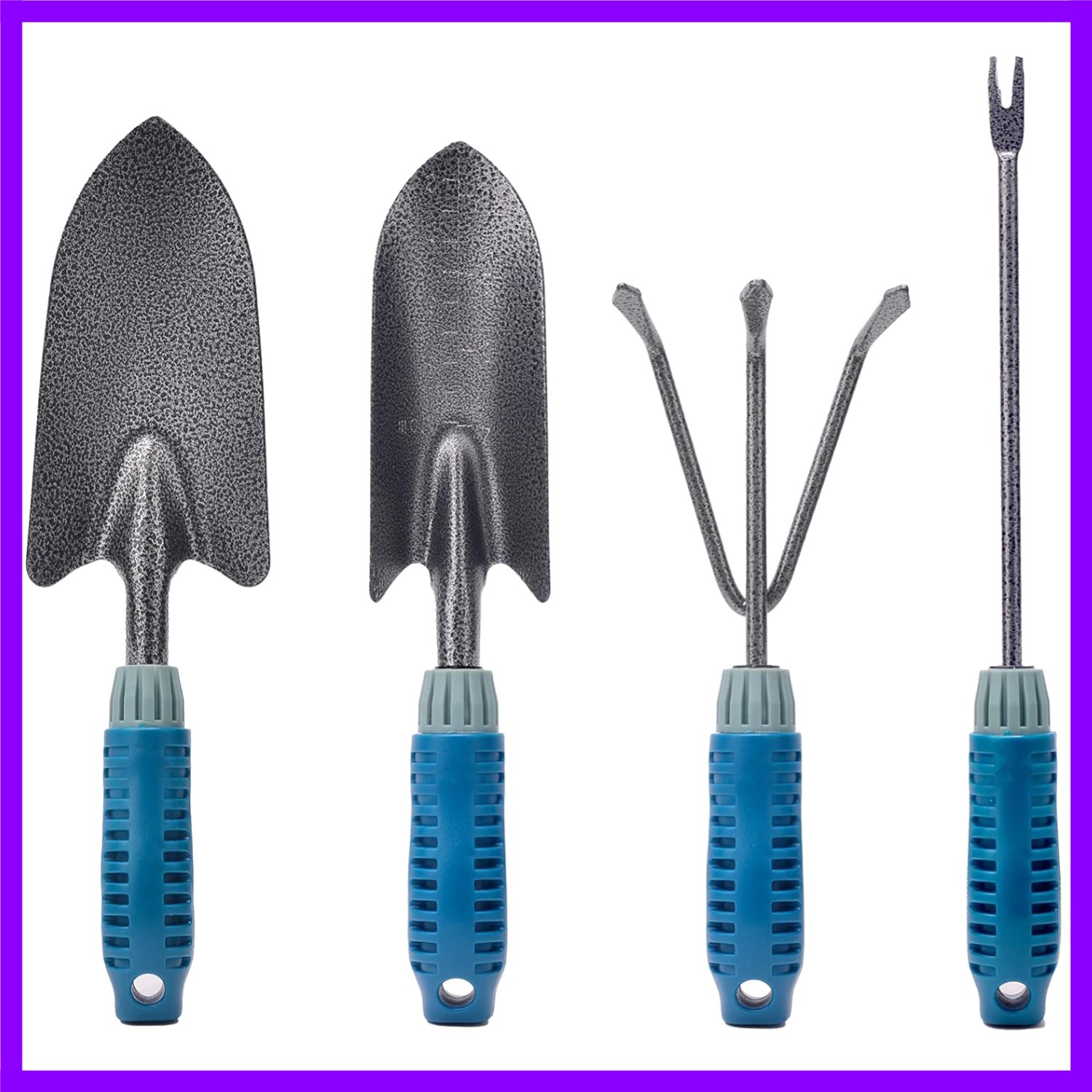 4 Piece Garden Tool Set Heavy Duty, Gardening Hand Tools Work No-Slip Grip Tr…